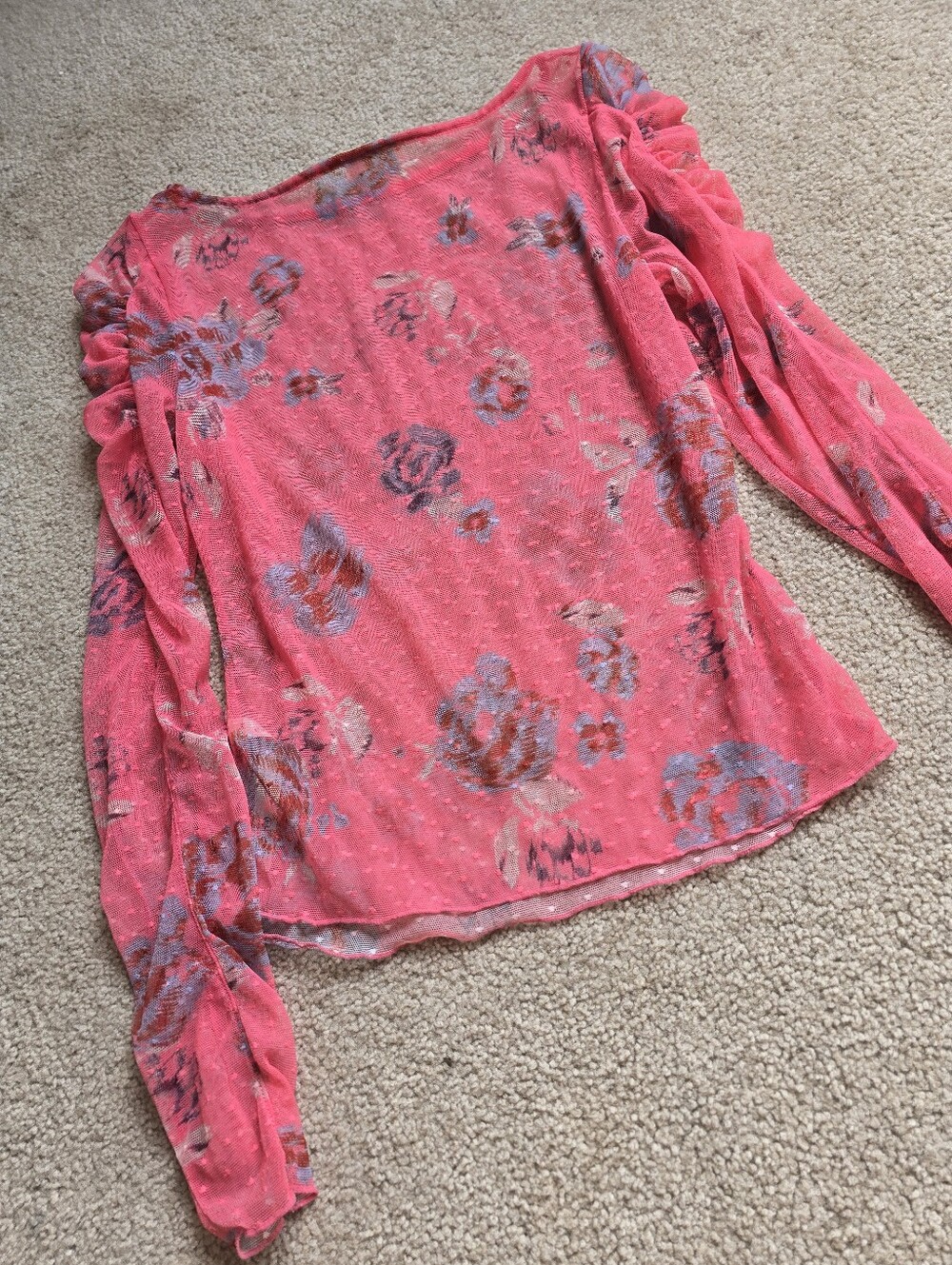 Free People Lady Lux Printed Layering Top Intimately Line Womens Size Small - Picture 8 of 8